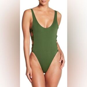 The Bikini Lab green cut out one piece swimsuit